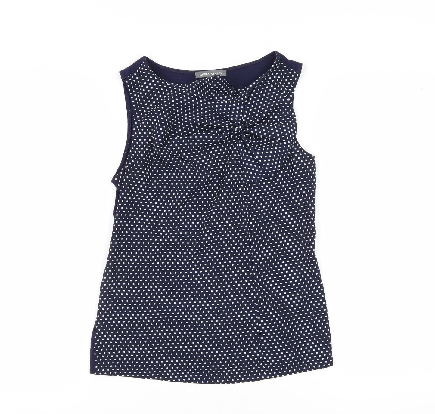 Laura Ashley Women’s Blue Polka Dot Blouse Size 8