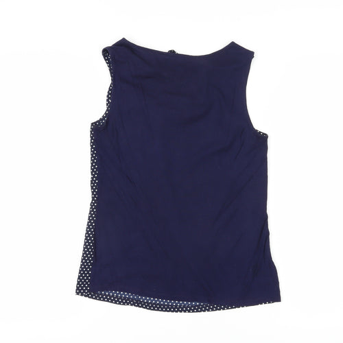 Laura Ashley Women’s Blue Polka Dot Blouse Size 8