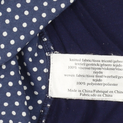 Laura Ashley Women’s Blue Polka Dot Blouse Size 8