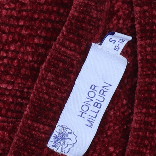 Honor Millburn Womens Red Beaded Pullover Jumper 10-12