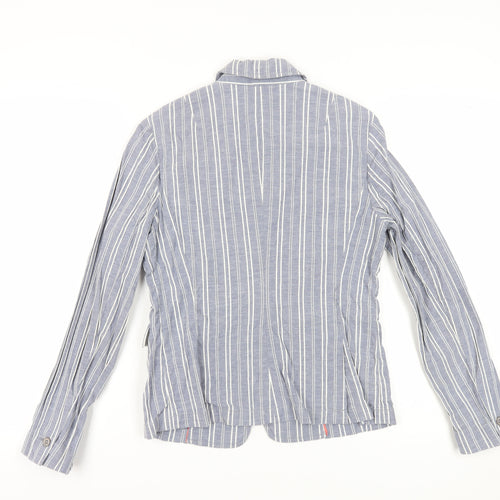 Banana Republic Women's Blue Striped Suit Jacket, Size 8