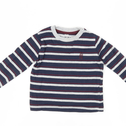SoulCal & Co Boys Blue Striped Long Sleeve T-Shirt 2-3 Years