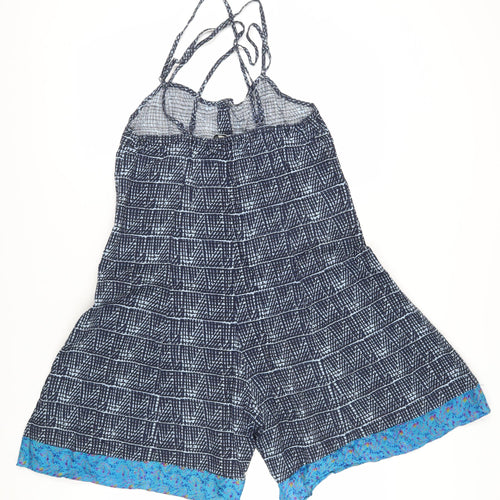 Fat Face Women’s Blue Geometric Playsuit Size 14