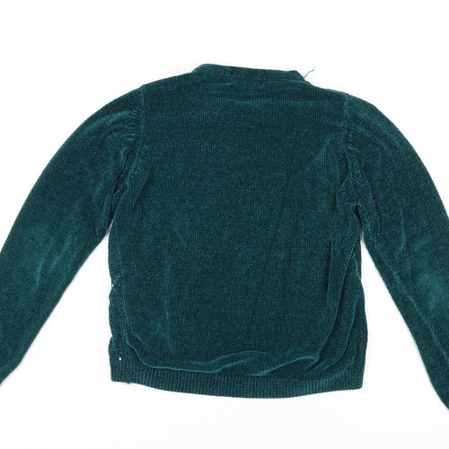 Honor Millburn Women's Green Beaded Pullover Jumper S