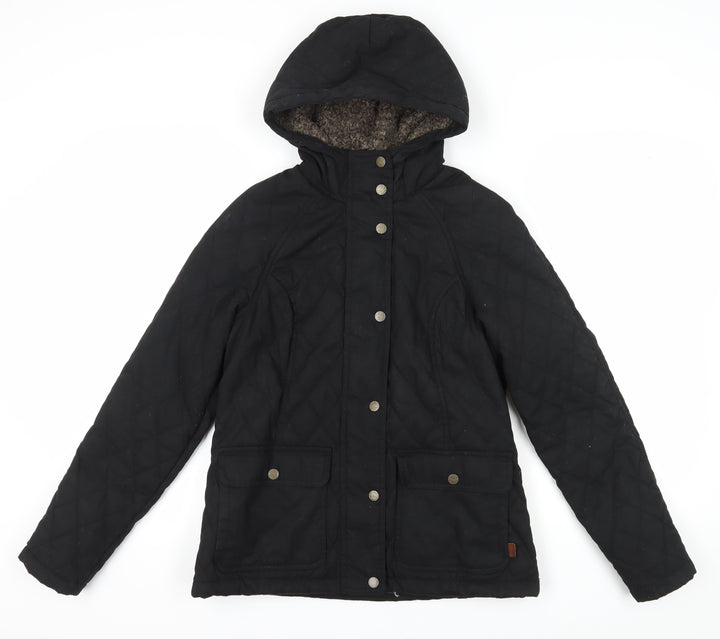 Fatface Women's Black Quilted Jacket Size 10