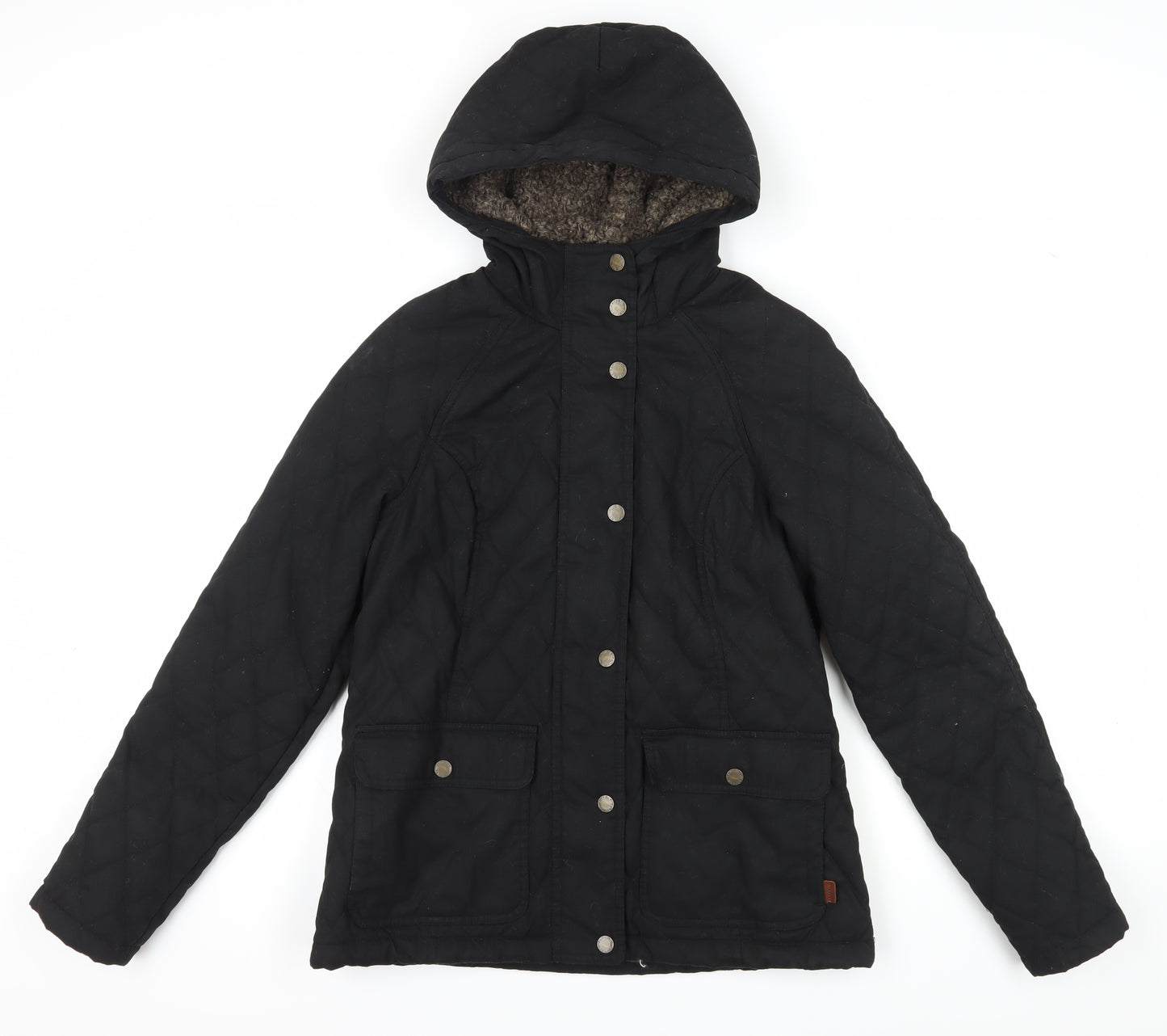 Fatface Women's Black Quilted Jacket Size 10