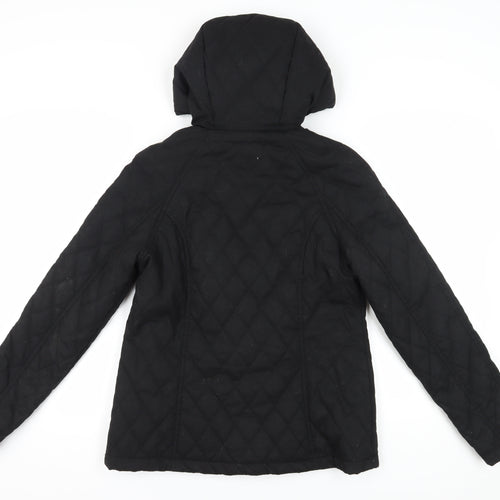 Fatface Women's Black Quilted Jacket Size 10