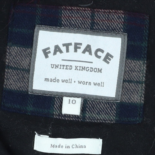 Fatface Women's Black Quilted Jacket Size 10