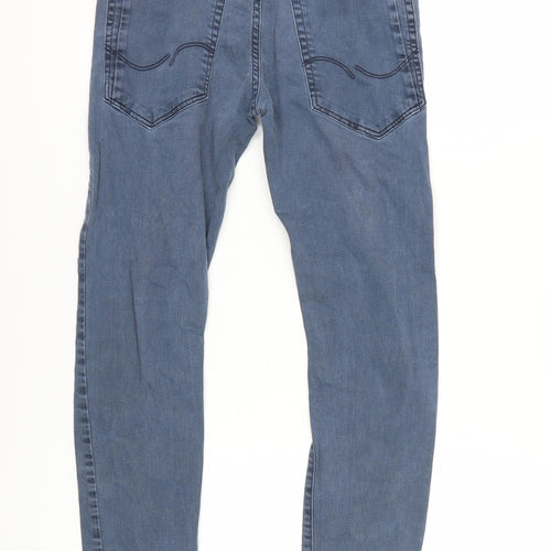 Jack & Jones Men's Blue Slim Fit Straight Jeans