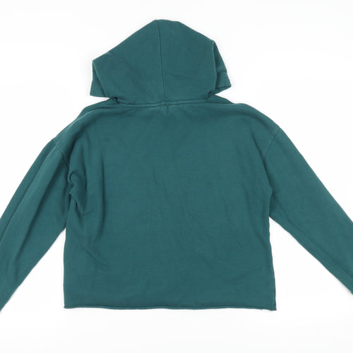 DKNY Women's Green Hoodie with Logo, Size S