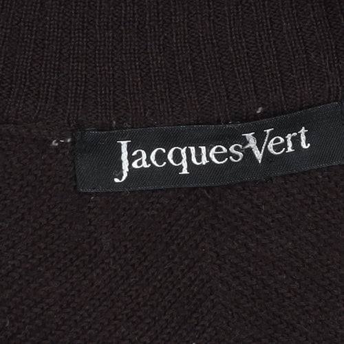 Jacques Vert Women's XL Brown Full Zip Jumper