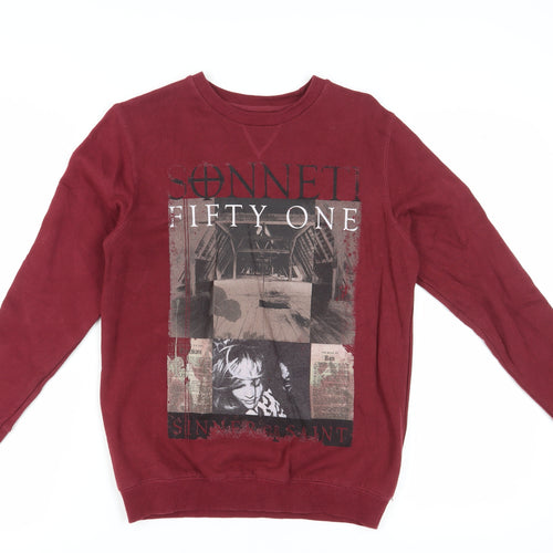 Sonneti Red Graphic Print Unisex Sweatshirt Size 12