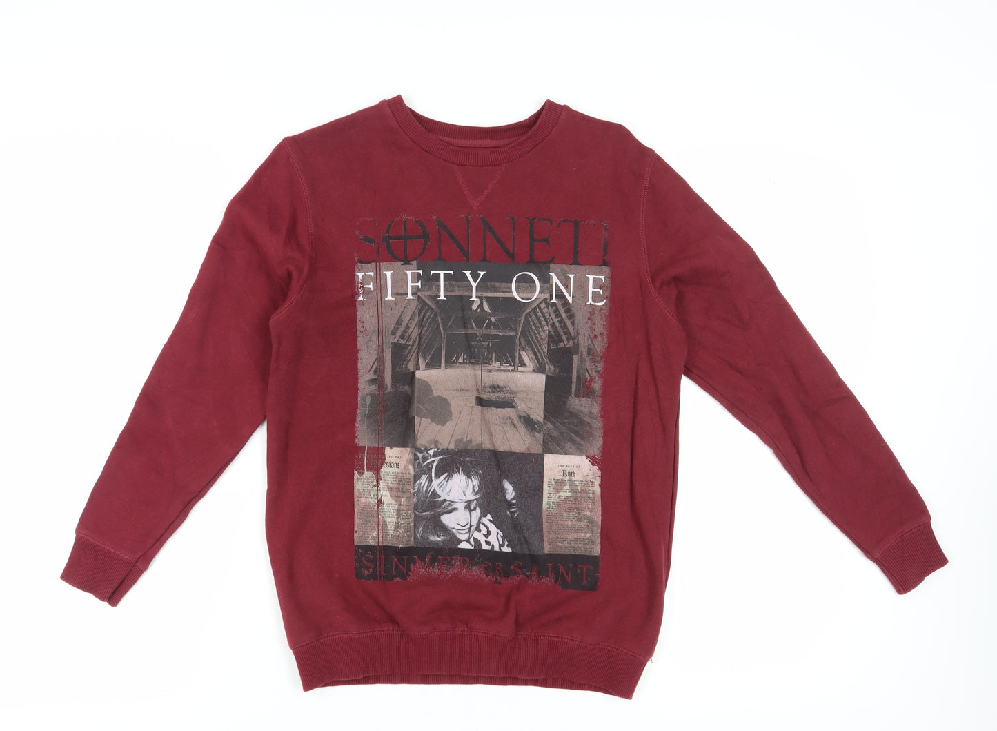 Sonneti Red Graphic Print Unisex Sweatshirt Size 12