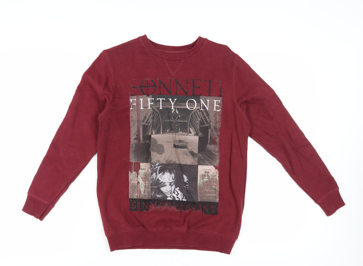 Sonneti Red Graphic Print Unisex Sweatshirt Size 12