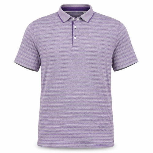 Jeff Banks Men's Purple M Striped Short Sleeve Polo