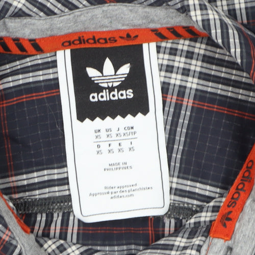 Adidas Men's Multicoloured XS Plaid Long Sleeve Shirt