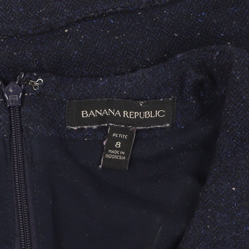 Banana Republic Women's Blue Petite 8 Sheath Dress
