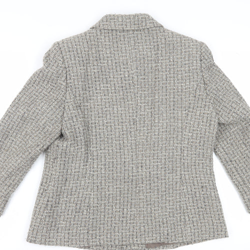 Eastex Women's Grey Check Blazer, Size 14, Classic Fit