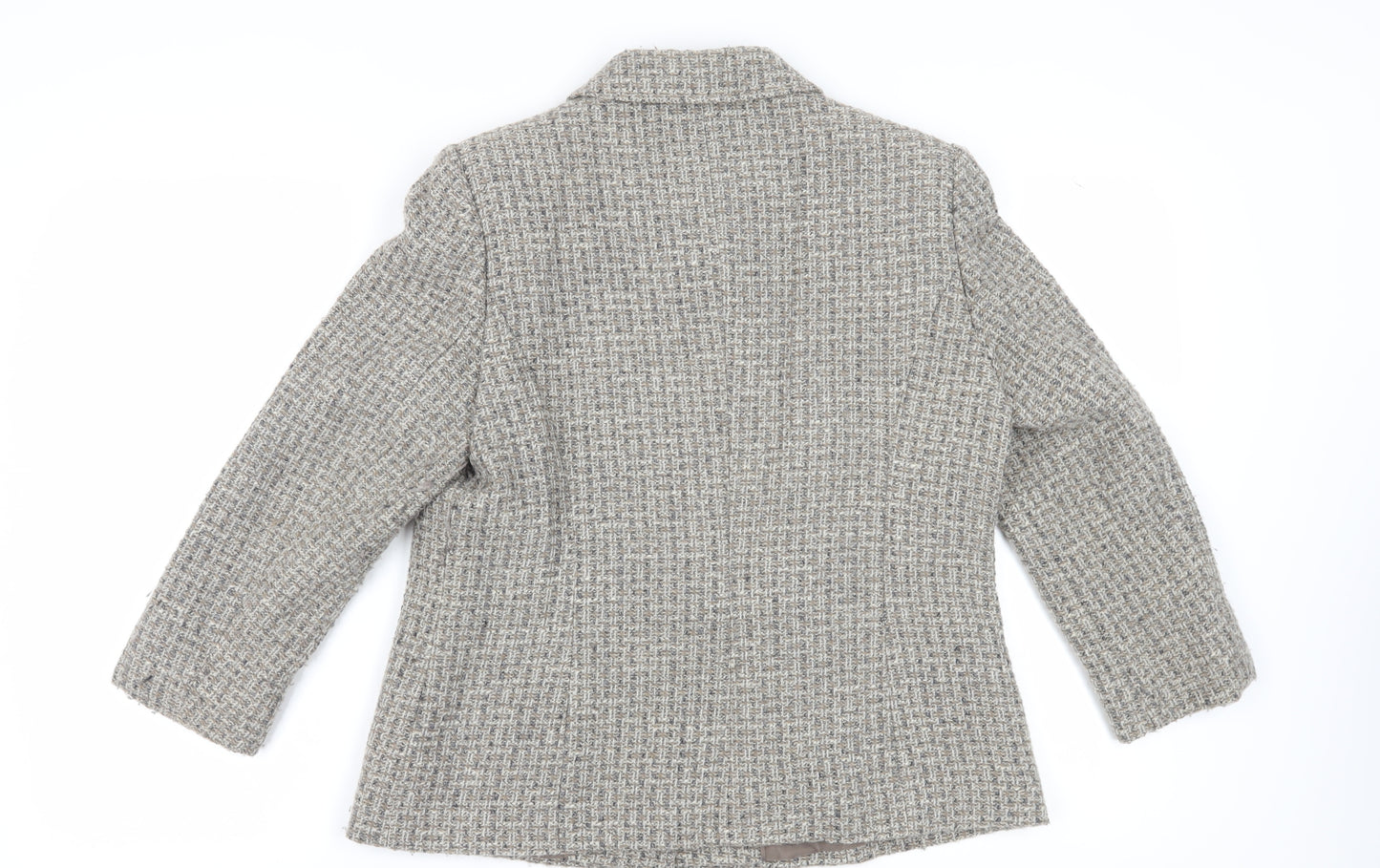 Eastex Women's Grey Check Blazer, Size 14, Classic Fit