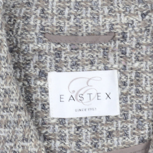 Eastex Women's Grey Check Blazer, Size 14, Classic Fit