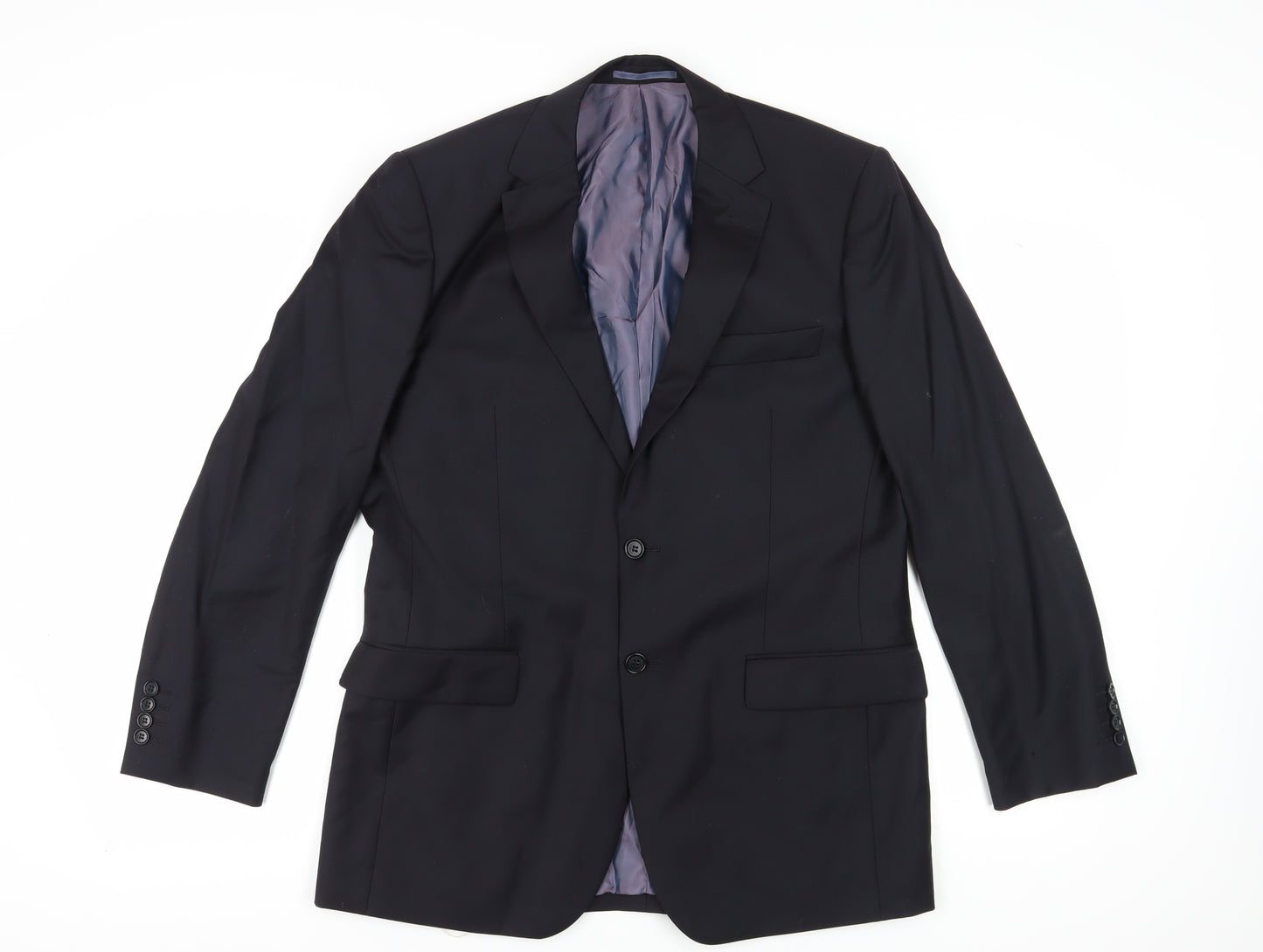 Pierre Cardin Men's Black Wool Blazer 38 REG Formal
