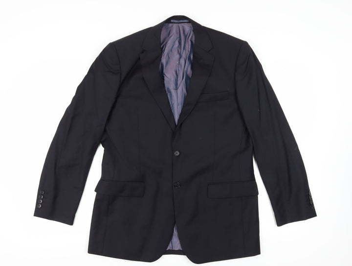 Pierre Cardin Men's Black Wool Blazer 38 REG Formal
