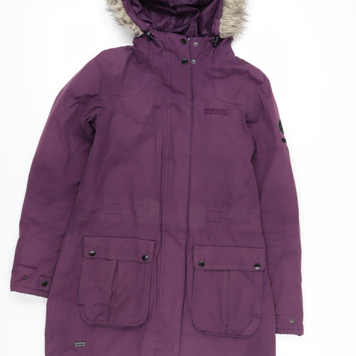 Regatta Women's Purple Parka Coat Size 10 Hooded Winter