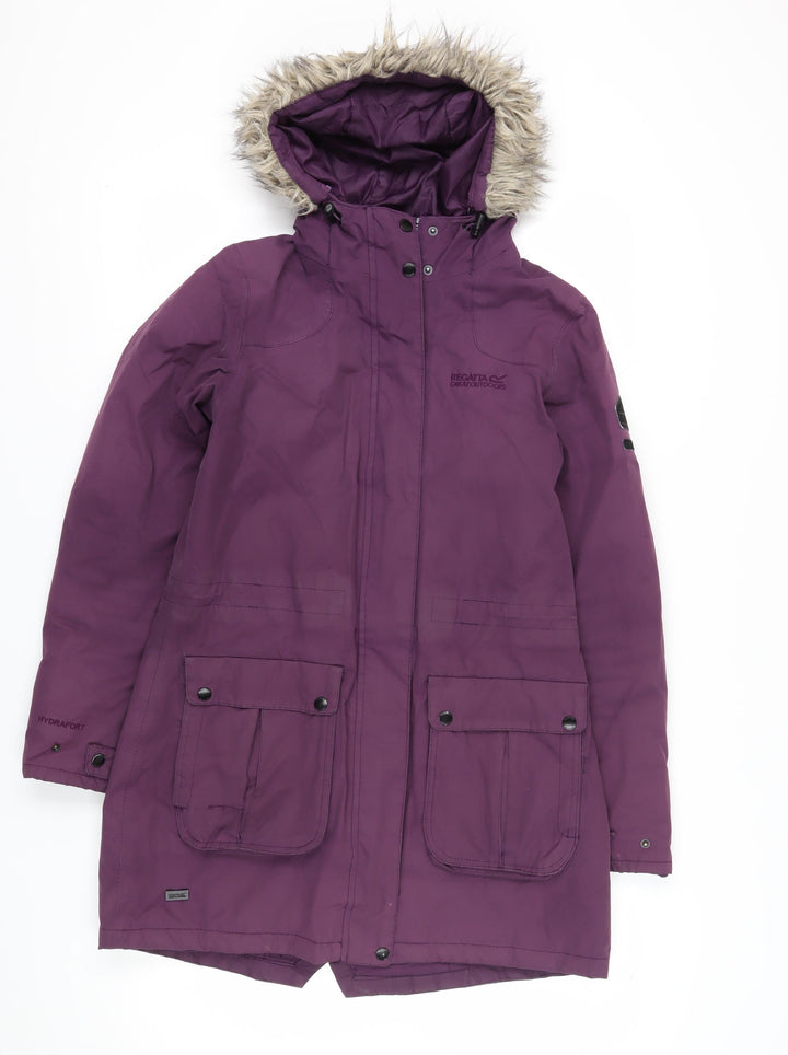 Regatta Women's Purple Parka Coat Size 10 Hooded Winter
