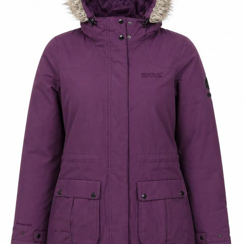 Regatta Women's Purple Parka Coat Size 10 Hooded Winter
