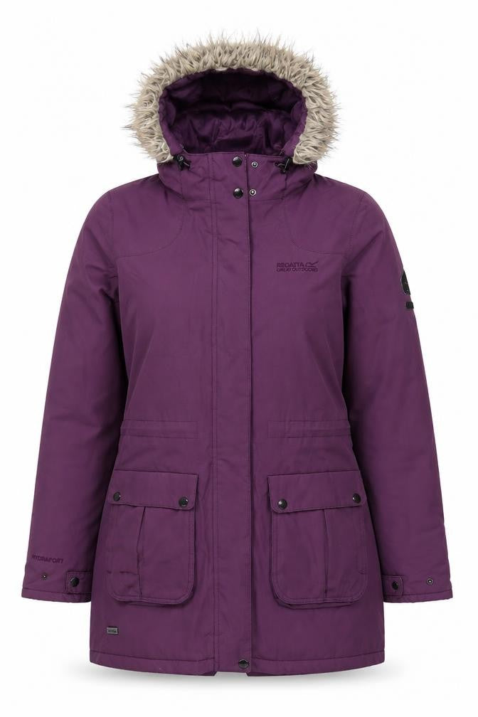 Regatta Women's Purple Parka Coat Size 10 Hooded Winter