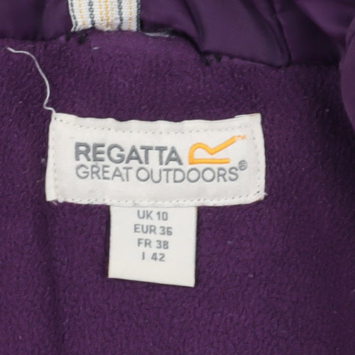 Regatta Women's Purple Parka Coat Size 10 Hooded Winter