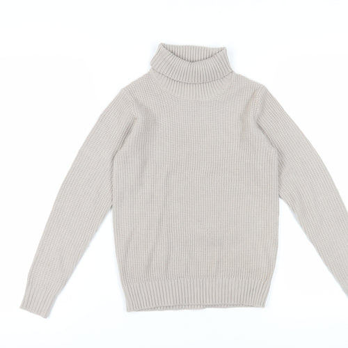 Jack & Jones Unisex Kids Beige Roll Neck Jumper Size 12