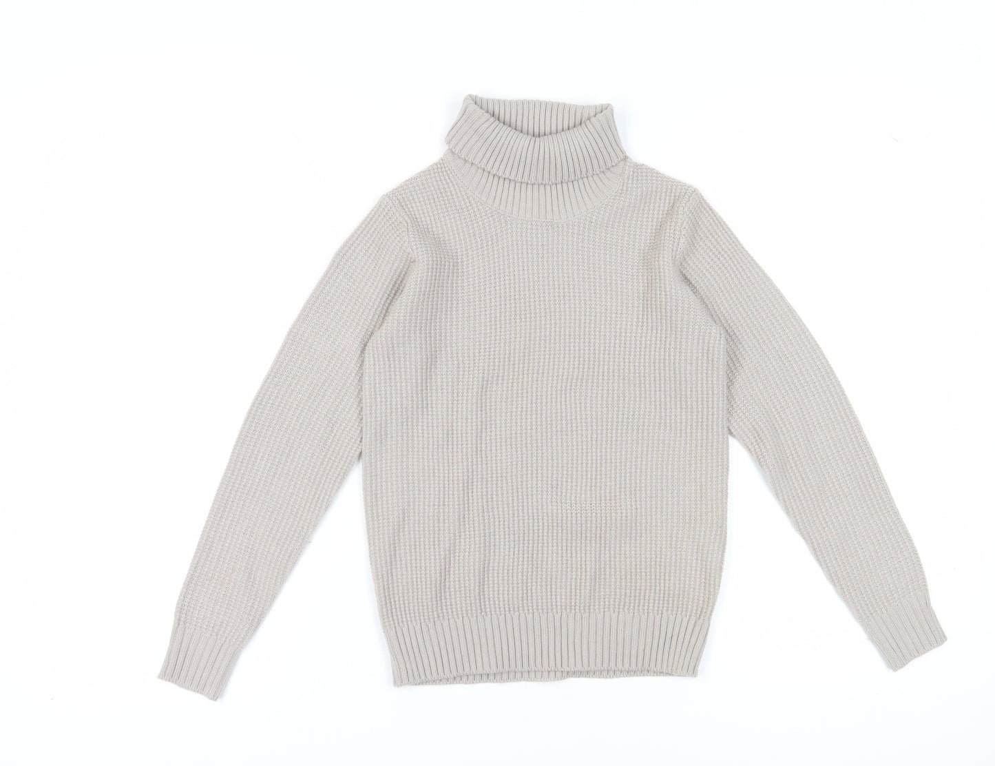 Jack & Jones Unisex Kids Beige Roll Neck Jumper Size 12