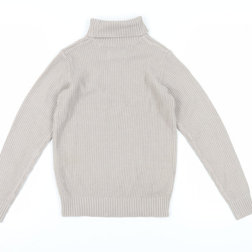 Jack & Jones Unisex Kids Beige Roll Neck Jumper Size 12