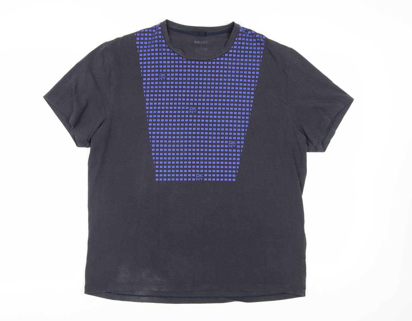 DKNY Black Unisex T-Shirt L Casual Short Sleeve Classic