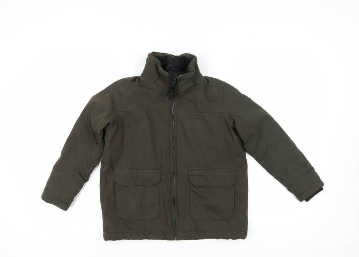 TOG 24 Boys Green Basic Jacket - Size 24, Lined & Zip Closure