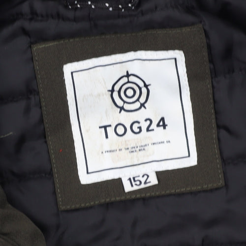 TOG 24 Boys Green Basic Jacket - Size 24, Lined & Zip Closure