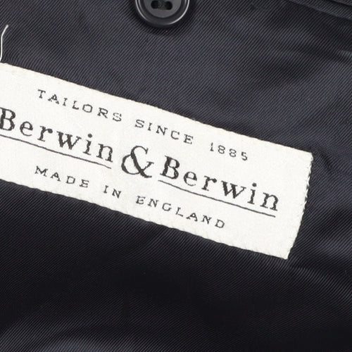Berwin & Berwin Men's Blue Blazer 38S, Formal Design