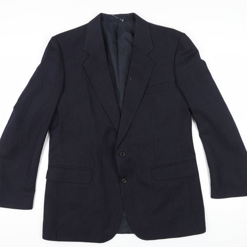 Centaur Men's Blue Striped Blazer, Regular Fit, Size 42R