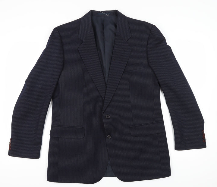 Centaur Men's Blue Striped Blazer, Regular Fit, Size 42R