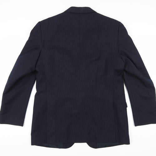 Centaur Men's Blue Striped Blazer, Regular Fit, Size 42R