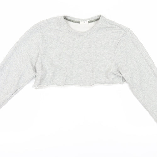Calvin Klein Women's Grey Cropped Sweatshirt S