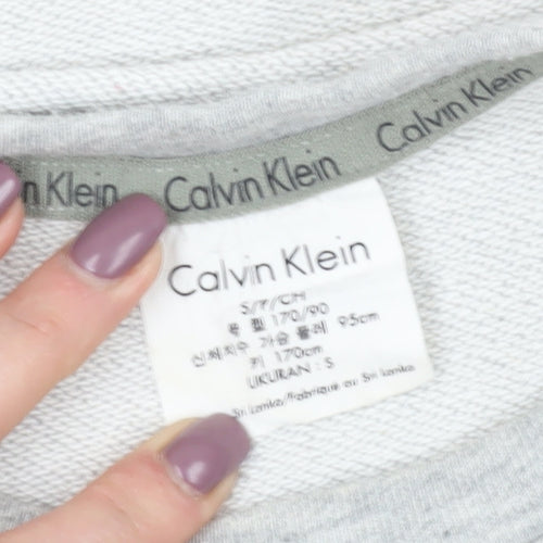 Calvin Klein Women's Grey Cropped Sweatshirt S