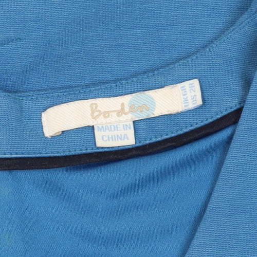 Boden Women's Blue Sheath Dress Size 4 Short Sleeve