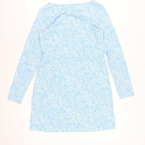 Boden Womens Blue Paisley Knee Length Shift Dress