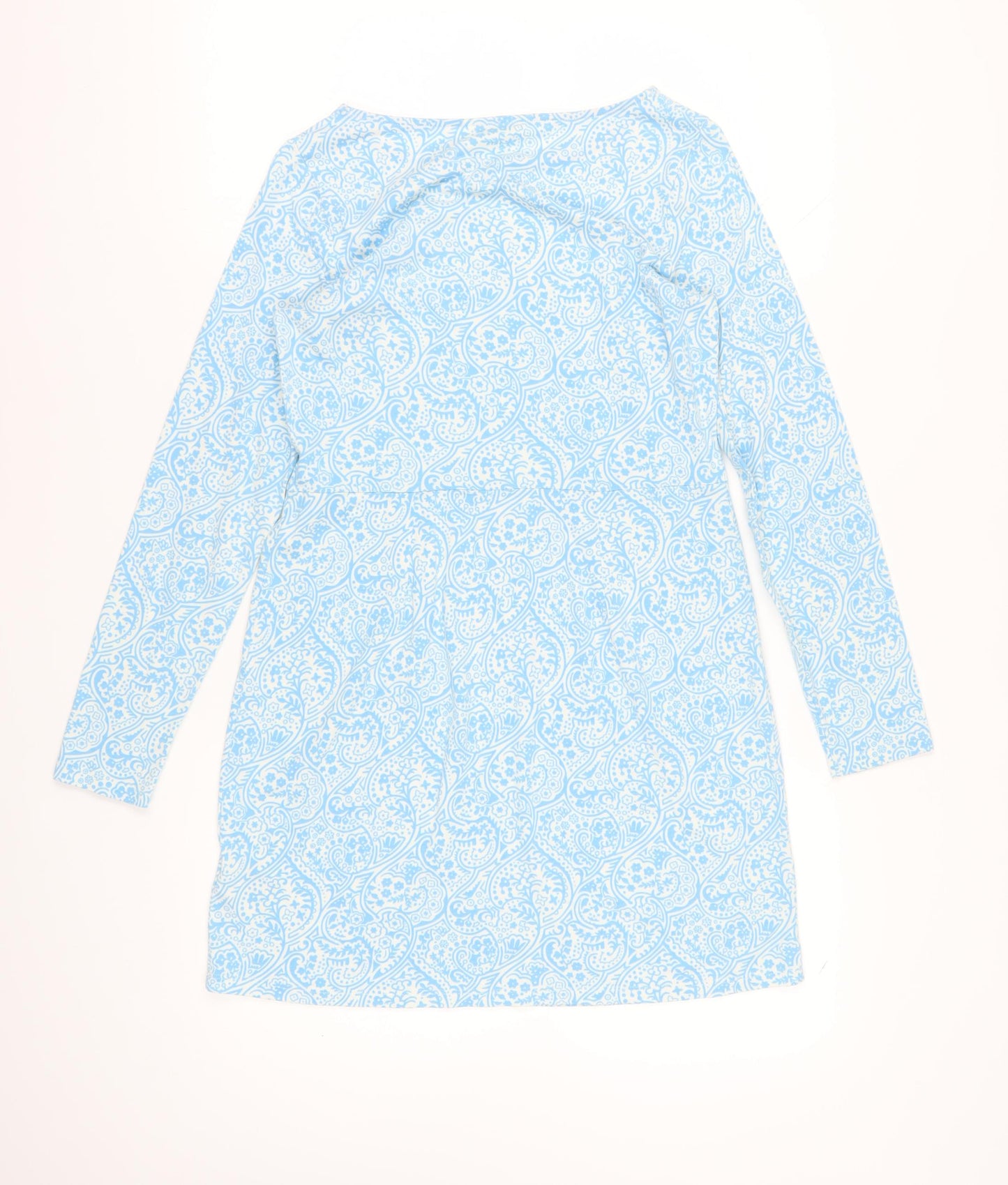 Boden Womens Blue Paisley Knee Length Shift Dress