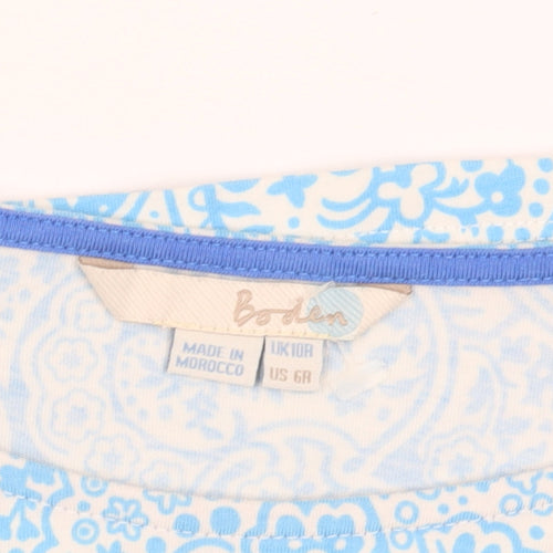 Boden Womens Blue Paisley Knee Length Shift Dress