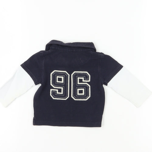 Jasper Conran Unisex Baby Polo Black 3-6 Mths Cotton Casual