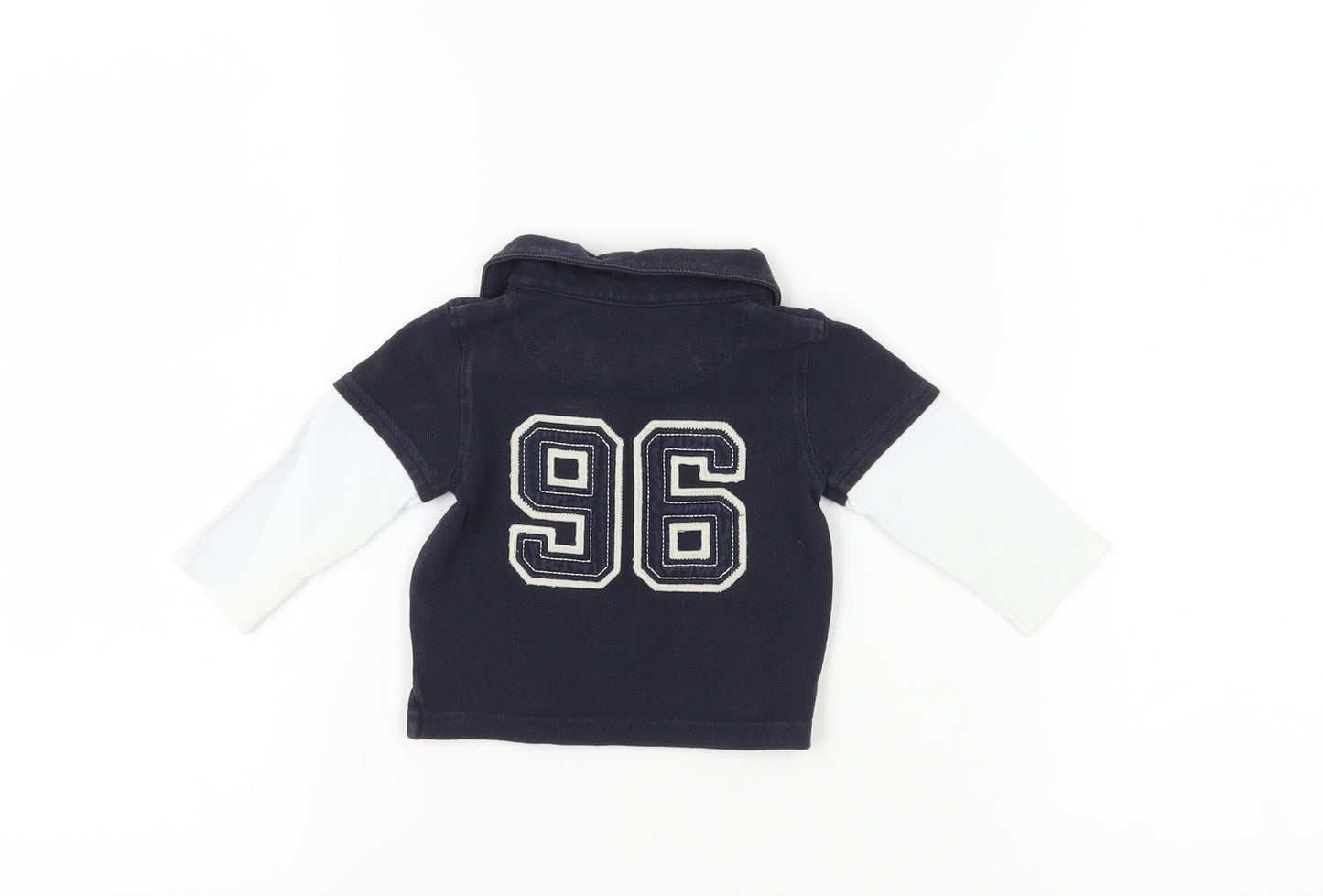 Jasper Conran Unisex Baby Polo Black 3-6 Mths Cotton Casual