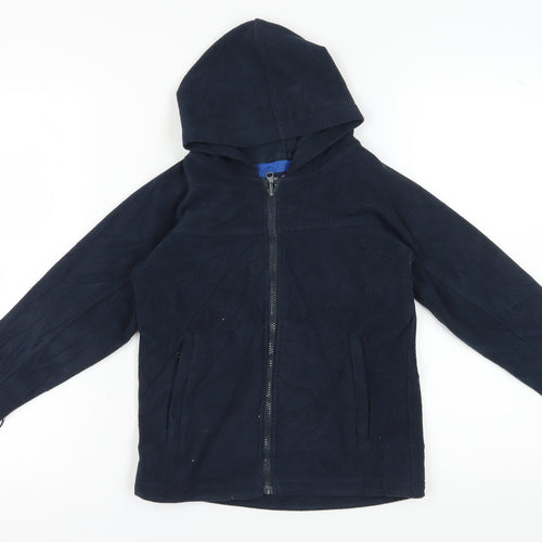 Peter Storm Girls Blue Fleece Jacket, Hooded, Size 7-8 Years